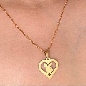 Stainless Steel Playboy Bunny Necklace